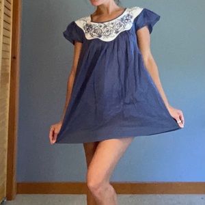 Cindy Lee cotton and silk baby doll dress